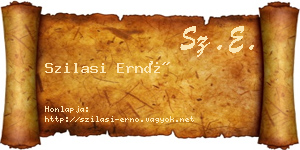 Szilasi Ernő névjegykártya